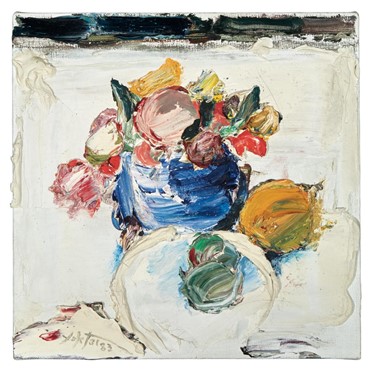 Painting, Manoucher Yektai, Blue Vase, 1983, 17292