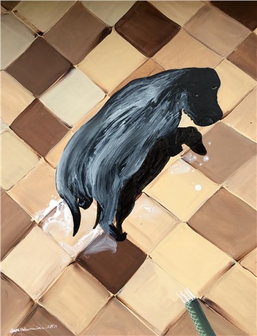 Painting, Sara Rahmanian, When I Washed My Black Dog, 2014, 18450