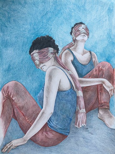 Painting, Simin Keramati, The Twin Wanderers, 2020, 48955