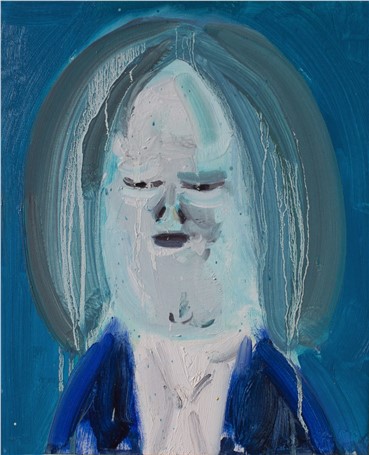 Painting, Amir Khojasteh, The Blue Singer, 2019, 19845
