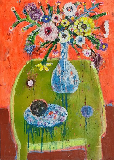 Painting, Saeed Gholami, Flowers 08, 2023, 76266