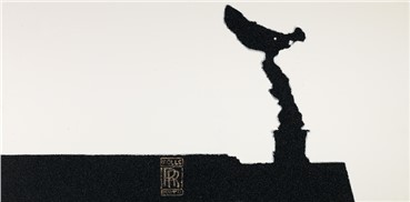 Painting, Reza Derakshani, Rolls Royce Black and White, 2013, 218