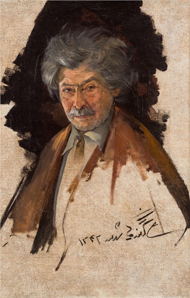 Painting, Abbas Katouzian, Portrait of Hossein Behzad , 1963, 20054