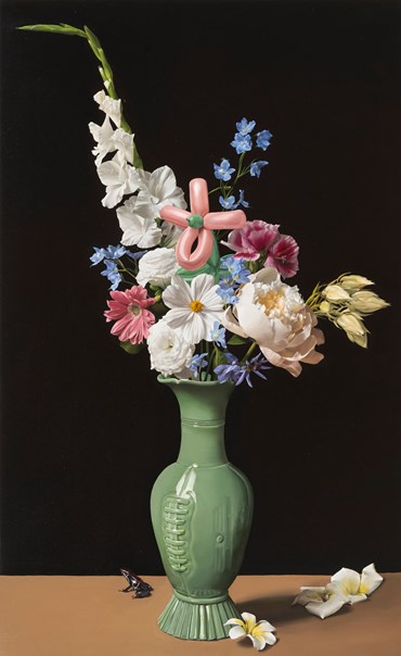 , Sung Yoon Kim, Flowers in the Neo-Celadon Ball-Shaped Bottle, 2023, 70270