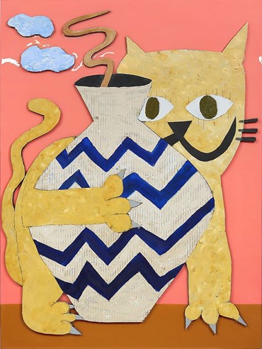 Painting, Hadi Falapishi, Mouse in a Persian Pot, 2024, 72868