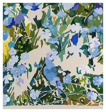 Painting, Mozhan Yaghoubi, The Blue Forget Me Not, 2025, 82488