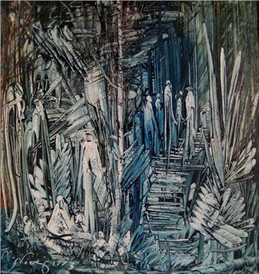 Painting, Manouchehr Niazi, In the Forest, 1973, 8757