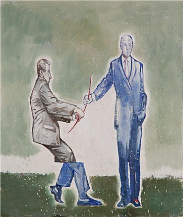 Painting, Nikzad Nodjoumi (Nicky), Two Men on a Field, 2008, 4350