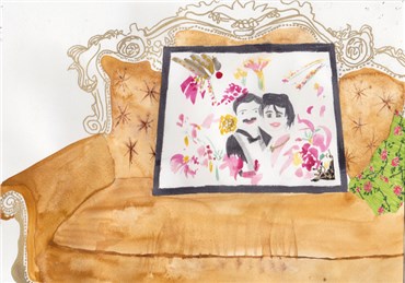 Painting, Elham Rokni, Mehrdad on the Couch, 2014, 25124