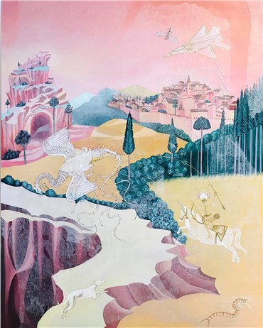 Painting, Roxana Manouchehri, Fantasy 2, 2020, 29497