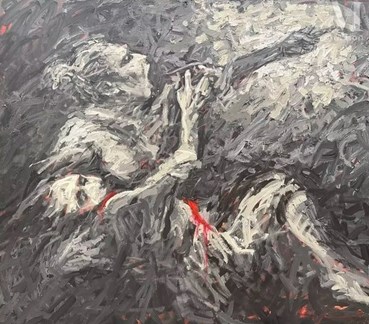 Painting, Alireza Asanloo, Rebellion, 2023, 67710