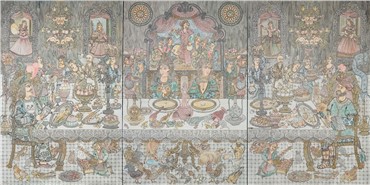 Painting, Ali Akbar Sadeghi, Dining Table, 2013, 6229