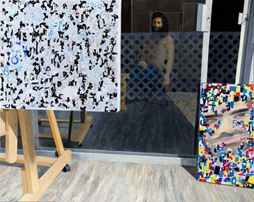 Painting, Makan Negahban, Self Portrait, 2020, 77150