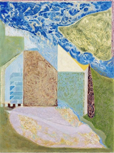 Painting, Pardis Amerian, Merlons and Meeting Waters, 2025, 77495