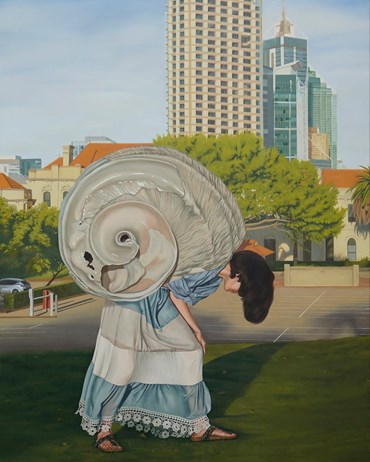 Painting, Nazila Jahangir, Immigration - Shellhouse, 2024, 78536