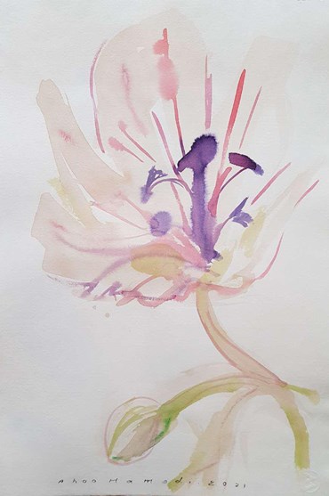 Painting, Ahoo Hamedi, Flower, 2021, 57398