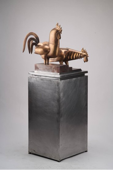 Sculpture, Mojtaba Ramzi (Moji), O Cocks, Beware the Macabre Descent!, 2024, 77527