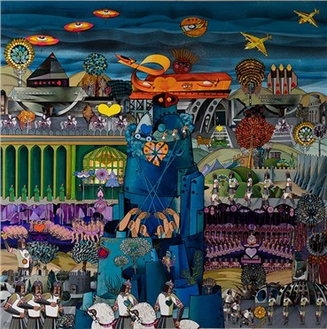 Painting, Ali Akbar Sadeghi, Seven Cities Recreated, 2016, 6215