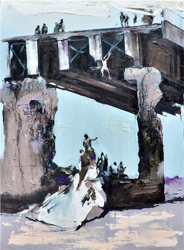 Painting, Amirhossein Zanjani, Khoramshahr-Bridge-2, , 2667