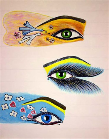 Works on paper, Shirin Aliabadi, Eye Am a Bird, 2009, 986