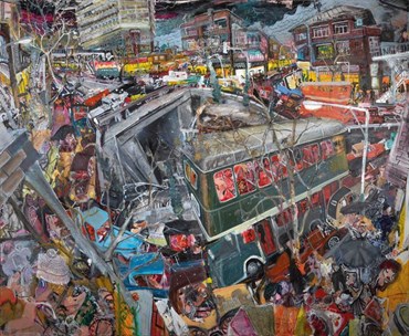 Painting, Arsia Moghaddam, Construction of an Underpass in a Traffic-High Area, 2024, 79903