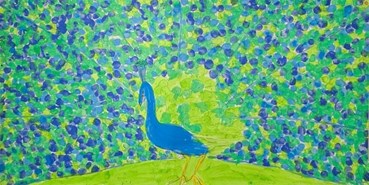 , Walasse Ting, Peacock, 1990, 78282