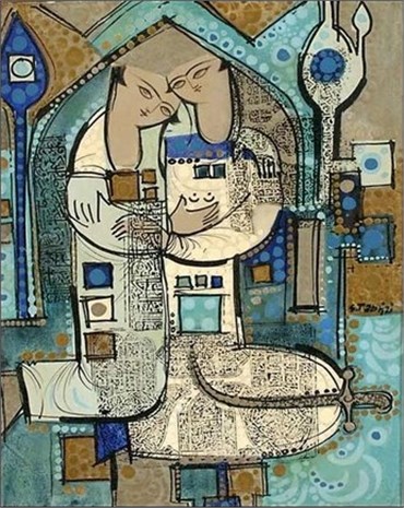 Painting, Sadegh Tabrizi, Fiancailles, , 24388