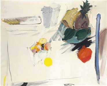 Painting, Manoucher Yektai, Fruit on Table, 1963, 17298