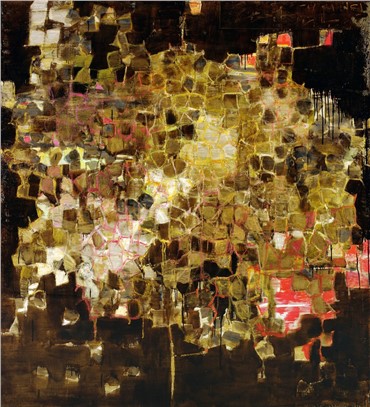 Painting, Reza Derakshani, Poem in the Dark, 2015, 8638