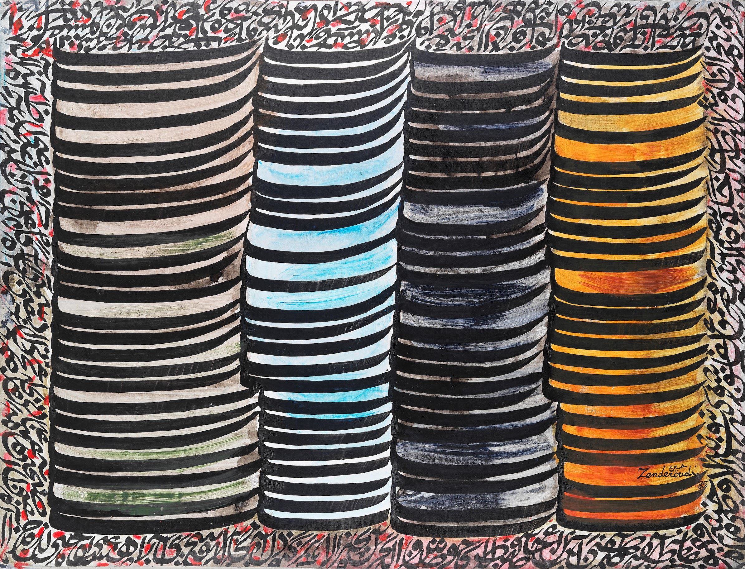Charles Hossein Zenderoudi, TEKRARRE, 1985