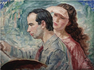 Painting, Jafar Petgar, Whisper, 1948, 6941