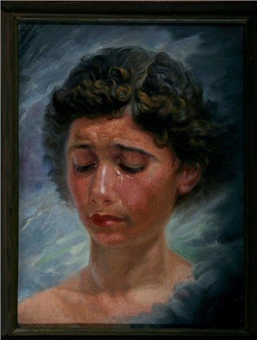 Painting, Jafar Petgar, Crying Girl, 1942, 6898