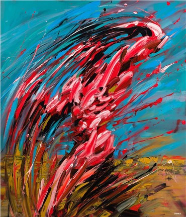 Painting, Salman Khoshroo, Movement in the Desert, 2018, 17488