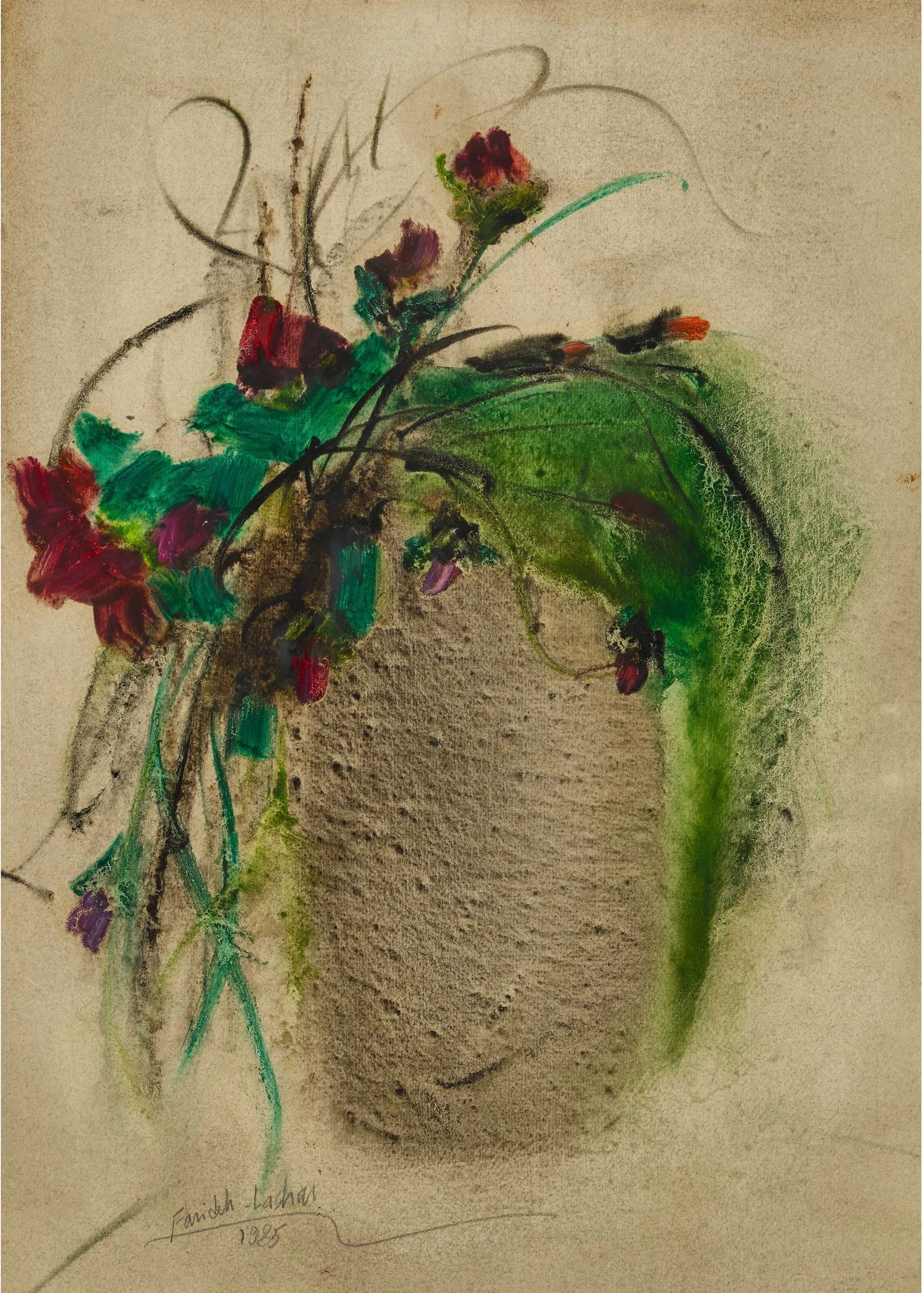 Farideh Lashai, Flowerpot, 1985