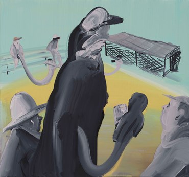 Painting, Tala Madani, SportsDads (In-Game), 2024, 74951