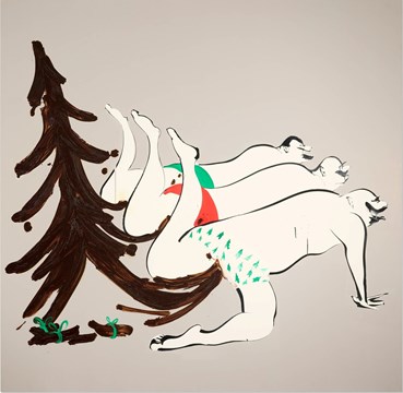 Painting, Tala Madani, Brown Christmas, 2012, 75546