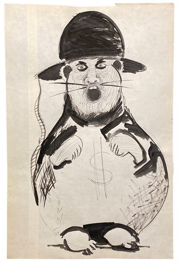 Drawing, Ardeshir Mohassess, Greed Mouse, 1952, 47019