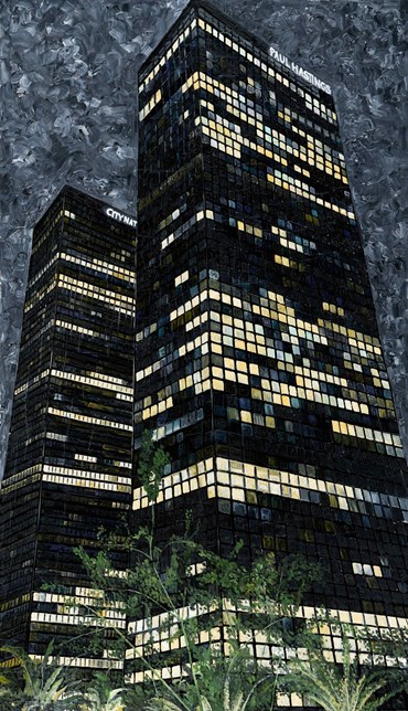 Painting, Makan Negahban, Two Towers, 2019, 76942