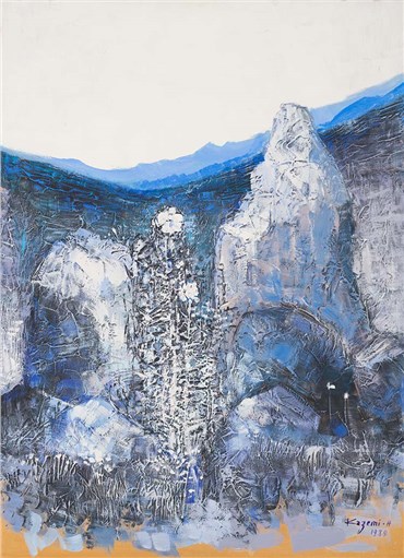 Painting, Hossein Kazemi, Abstract Landscape, 1982, 15157
