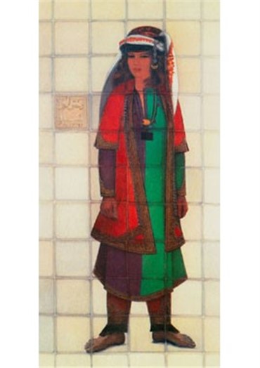 Painting, Jalil Ziapour, Lur Maiden, 1982, 6874