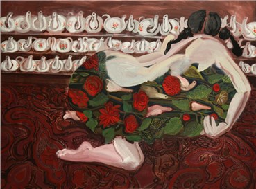 Painting, Rokni Haerizadeh, Chiniye Gole Sorkhi, 2009, 22389