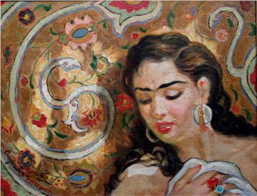 Painting, Jafar Petgar, Pattern and Beloved, 1947, 6913