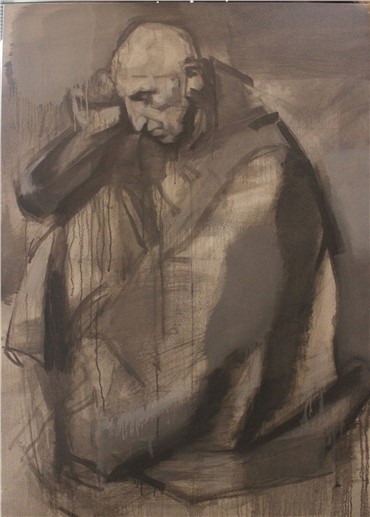 Painting, Amirhossein Akhavan, Mossadegh - Black and White, 2015, 9006