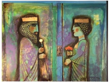 Painting, Nasser Ovissi, Darius and Atossa, , 22828