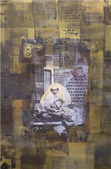 Mixed media, Nasser Palangi, Woman in Montage, , 15692