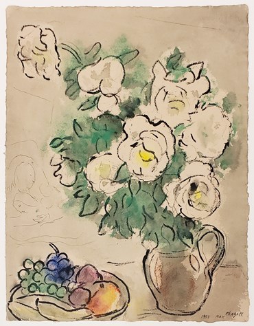 , Marc Chagall, White Roses and Still Life , 1953, 40295