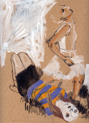 Works on paper, Golnar Tabibzadeh, Black Grass, 2004, 73479