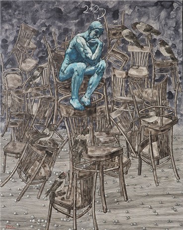 Painting, Ali Akbar Sadeghi, Rodin, 2014, 6219