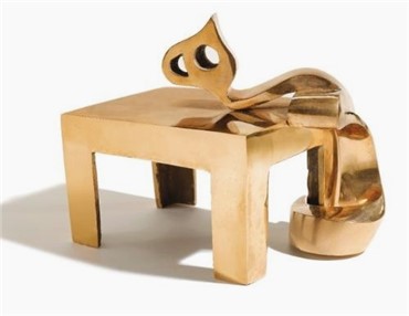 Sculpture, Parviz Tanavoli, Heech and Table, 1973, 4294