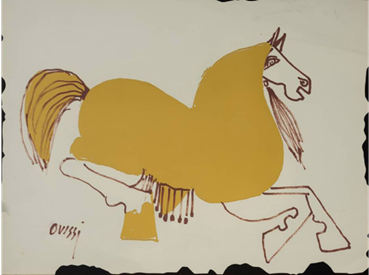 Painting, Nasser Ovissi, Funny Horse, 2010, 72655